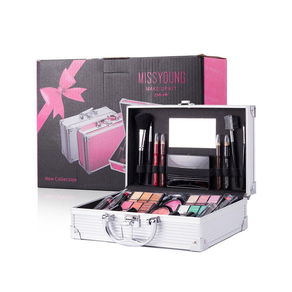 Makeup Combination Lipstick Blush Lip Liner European and American Matte Shimmer Eye Shadow Plate Suit Makeup Palette