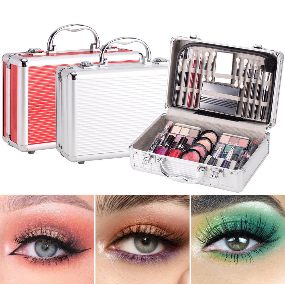 Multifunctional Cosmetic Case Facial Eye Shadow Blush Eyebrow Pencil Lipstick Nail Polish Eyebrow Brush Combination Makeup Case