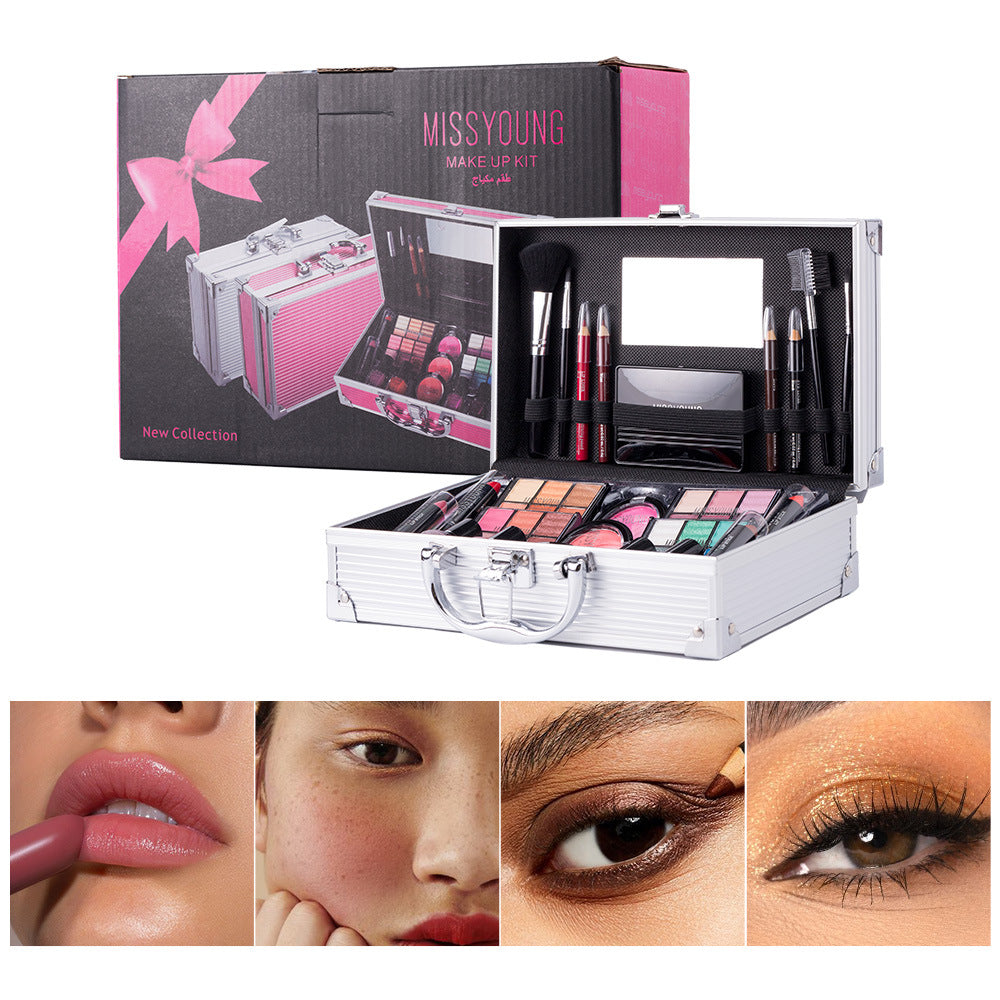 Makeup Combination Lipstick Blush Lip Liner European and American Matte Shimmer Eye Shadow Plate Suit Makeup Palette