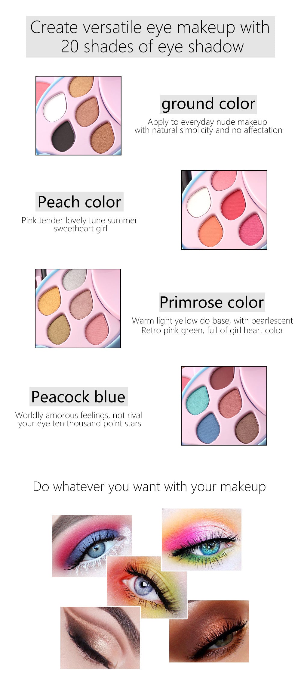 Air Cushion BB Pink Rotating Large Plum Blossom Coin Makeup Palette Eye Shadow Plate Multifunctional Makeup Set
