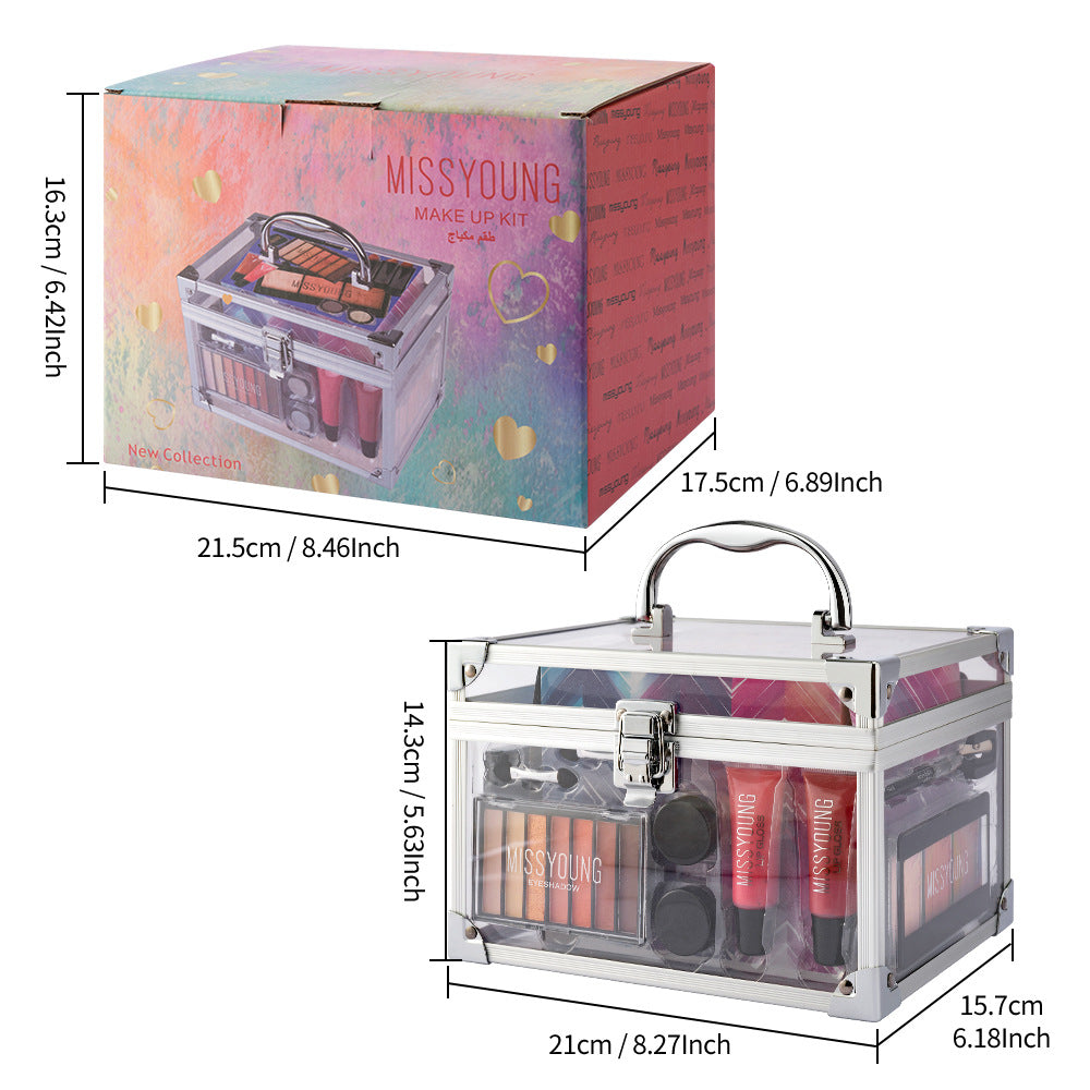 Bronzing Powder Integrated Multifunctional Cosmetic Case Lipstick Eyebrow Pencil Eye Shadow Combination Suit Makeup