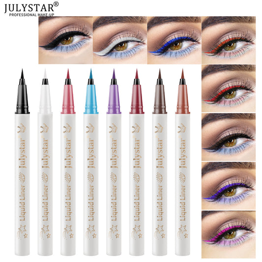 Soft Tip Color Eyeliner Pen Waterproof Long-lasting Eyeliner Liquid White Eyeliner Pen Ultra-fine Eyeliner Liquid Pen