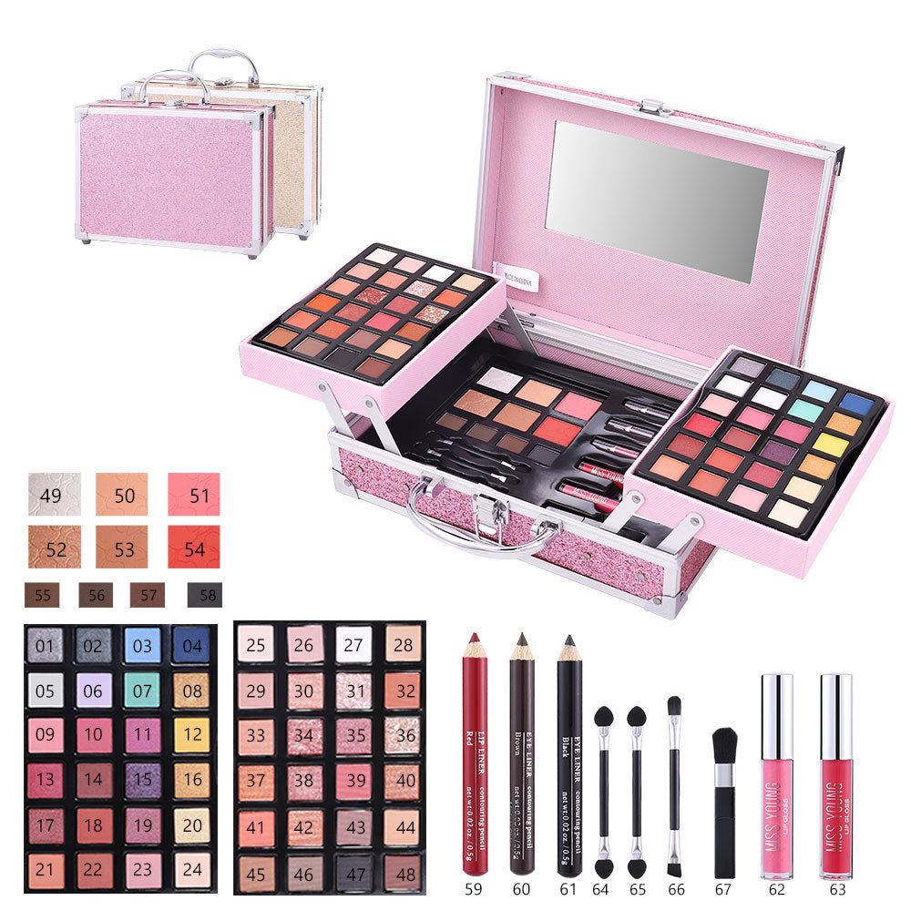 New Makeup Case Multi-Color Natural Eye Shadow Blush Lipstick All-in-One Portable Makeup Tools Makeup