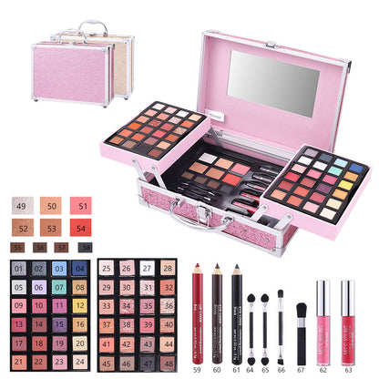 New Makeup Case Multi-Color Natural Eye Shadow Blush Lipstick All-in-One Portable Makeup Tools Makeup