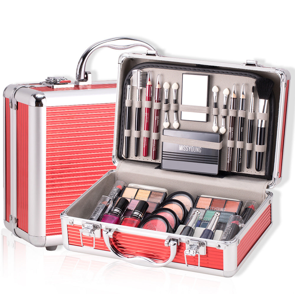 Multifunctional Cosmetic Case Facial Eye Shadow Blush Eyebrow Pencil Lipstick Nail Polish Eyebrow Brush Combination Makeup Case