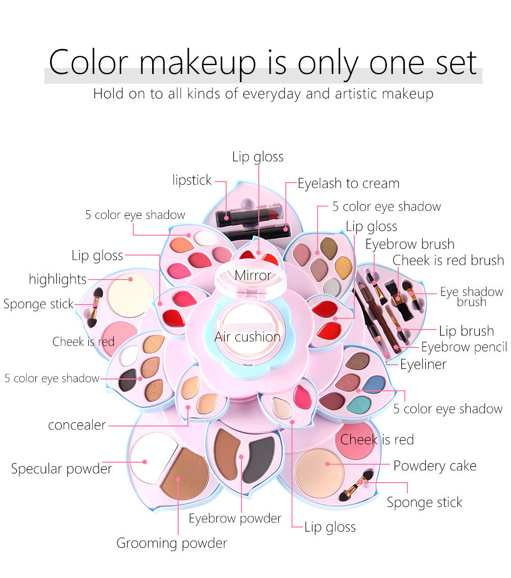 Air Cushion BB Pink Rotating Large Plum Blossom Coin Makeup Palette Eye Shadow Plate Multifunctional Makeup Set