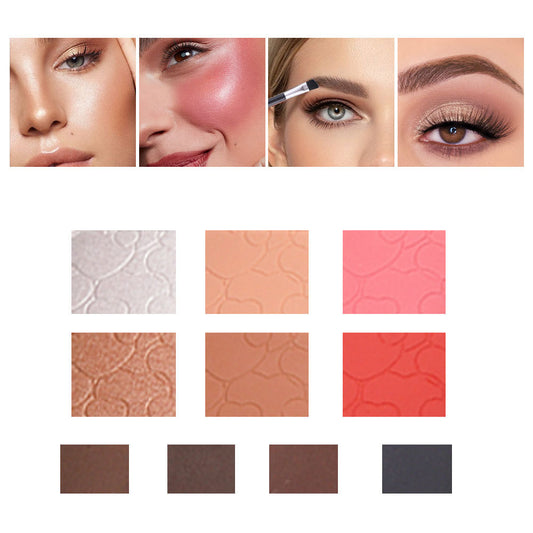 New Makeup Case Multi-Color Natural Eye Shadow Blush Lipstick All-in-One Portable Makeup Tools Makeup