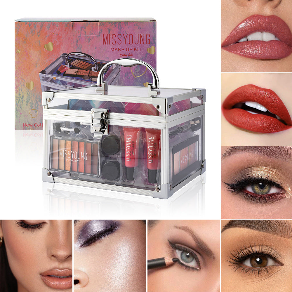Bronzing Powder Integrated Multifunctional Cosmetic Case Lipstick Eyebrow Pencil Eye Shadow Combination Suit Makeup