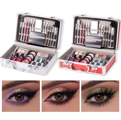 Multifunctional Cosmetic Case Facial Eye Shadow Blush Eyebrow Pencil Lipstick Nail Polish Eyebrow Brush Combination Makeup Case