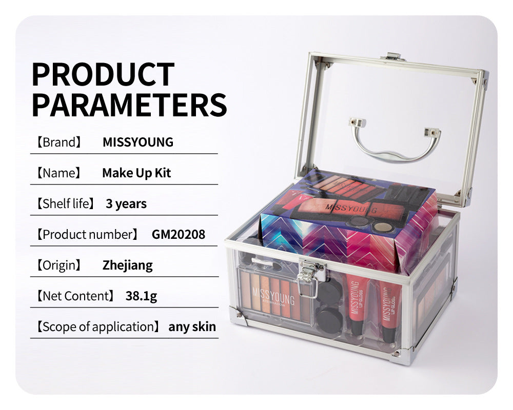Bronzing Powder Integrated Multifunctional Cosmetic Case Lipstick Eyebrow Pencil Eye Shadow Combination Suit Makeup