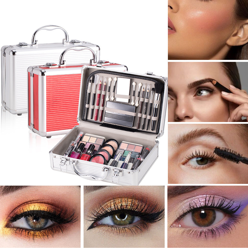 Multifunctional Cosmetic Case Facial Eye Shadow Blush Eyebrow Pencil Lipstick Nail Polish Eyebrow Brush Combination Makeup Case