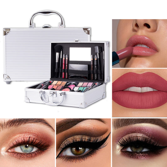 Makeup Combination Lipstick Blush Lip Liner European and American Matte Shimmer Eye Shadow Plate Suit Makeup Palette