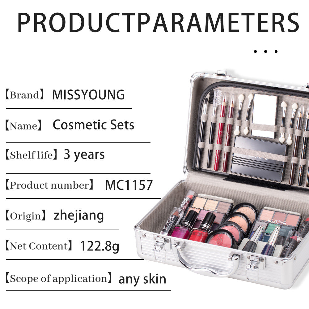Multifunctional Cosmetic Case Facial Eye Shadow Blush Eyebrow Pencil Lipstick Nail Polish Eyebrow Brush Combination Makeup Case