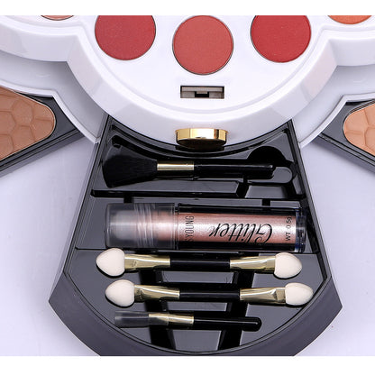 European and American Multi-Color Shimmer Matte Eye Shadow Blush High Gloss Lipstick Cosmetics Makeup Set