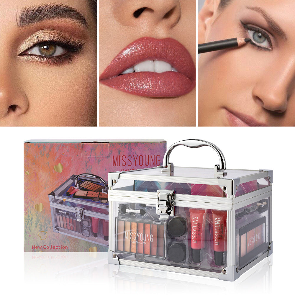 Bronzing Powder Integrated Multifunctional Cosmetic Case Lipstick Eyebrow Pencil Eye Shadow Combination Suit Makeup
