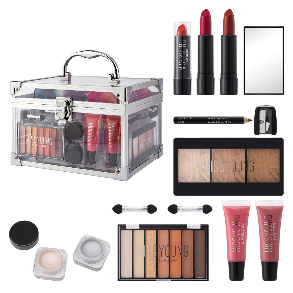 Bronzing Powder Integrated Multifunctional Cosmetic Case Lipstick Eyebrow Pencil Eye Shadow Combination Suit Makeup